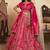 Majestic Rani Pink Swarovski Work Banarasi Silk Engagement Wear Lehenga Choli