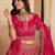 Majestic Rani Pink Swarovski Work Banarasi Silk Engagement Wear Lehenga Choli