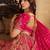Majestic Rani Pink Swarovski Work Banarasi Silk Engagement Wear Lehenga Choli
