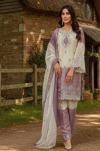 Light purple garden party suit