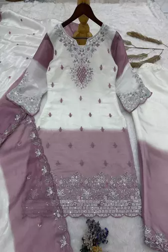 Light purple garden party suit