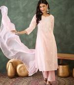 Light- pink embroidered suit