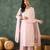 Light- pink embroidered suit