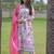 Cream ethnic printed anarkali