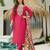 Pink embroidered suit set
