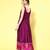 Purple printed poly silk ethnic dresses