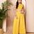 Yellow woven poly georgette co ord set