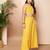 Yellow woven poly georgette co ord set