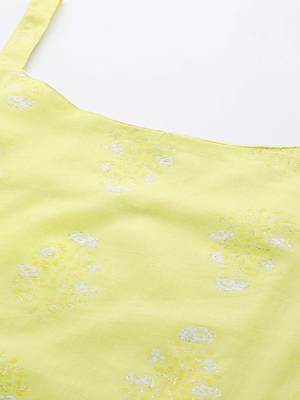 Yellow printed cotton tunics 2