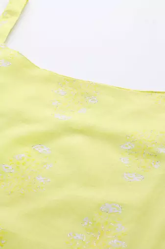 Yellow printed cotton tunics