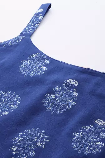 Blue printed cotton tunics