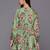 Green printed crepe tunics
