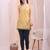 Yellow printed poly silk tunics