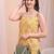 Yellow printed poly silk tunics