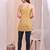Yellow printed poly silk tunics