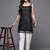 Black printed crepe tunics