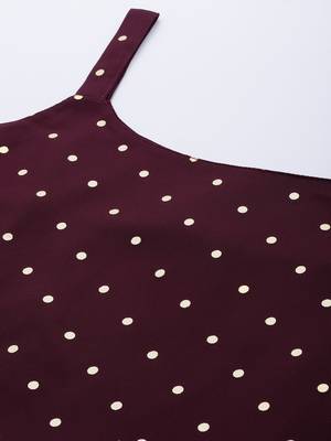 Wine printed crepe tunics 2