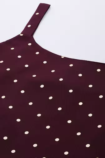 Wine printed crepe tunics