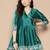 Green solid poly silk tunics