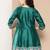 Green solid poly silk tunics