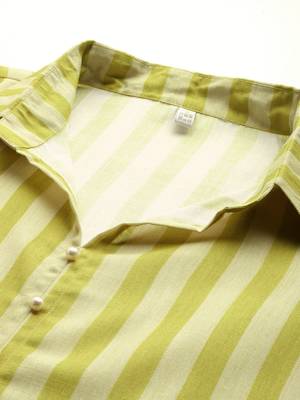 Yellow printed cotton blend co ord set 3