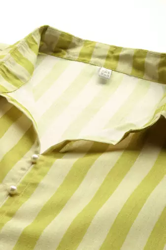 Yellow printed cotton blend co ord set