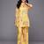 Yellow printed polyester co ord set