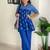 Indigo blue printed pure cotton co ord set