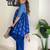 Indigo blue printed pure cotton co ord set