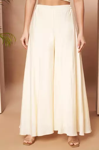 Off white printed chanderi co ord set