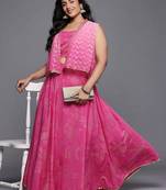 Pink printed polyester co ord set