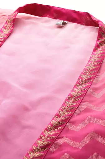 Pink printed polyester co ord set