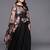 Black printed crepe ethnic dresses