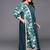Green printed crepe ethnic dresses