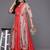 Red printed crepe ethnic dresses