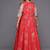 Red printed crepe ethnic dresses