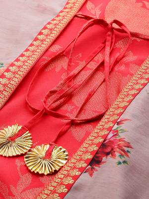 Red printed crepe ethnic dresses 4