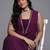 Purple embroidered georgette ethnic dresses