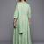 Green printed viscose rayon ethnic dresses