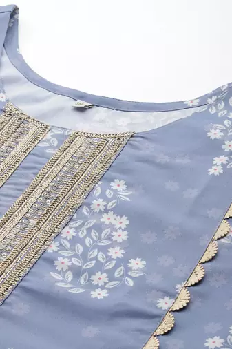 Grey printed crepe tunics