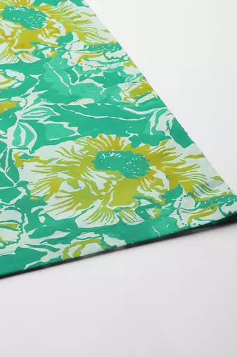 Green printed pure cotton co ord set
