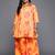 Orange printed polyester co ord set