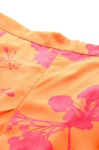 Orange printed polyester co ord set