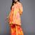 Orange printed polyester co ord set