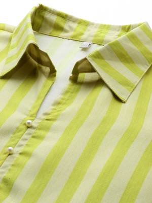 Yellow printed cotton blend co ord set 2