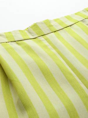 Yellow printed cotton blend co ord set 3