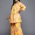 Yellow printed polyester co ord set