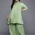 Green printed viscose rayon co ord set