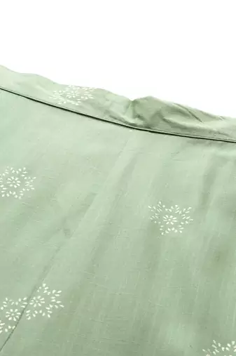 Green printed viscose rayon co ord set