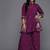 Purple printed crepe co ord set